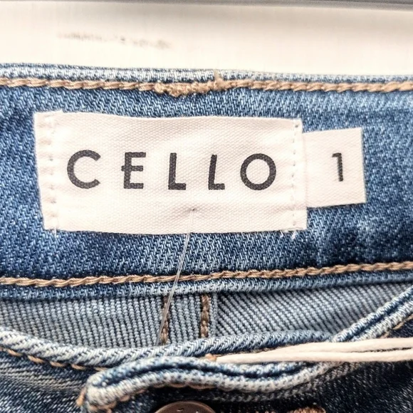 Cello Blue Distressed Women's Jeans Size 1 - New With Tags - Picture 4 of 4